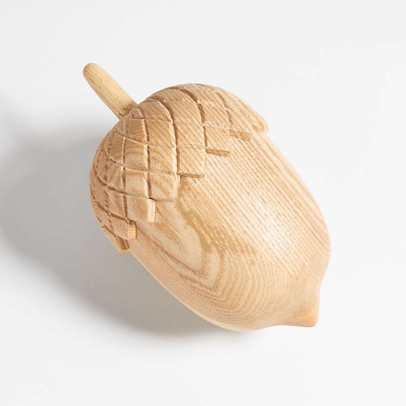 Crate&barrel Small Wood Acorn Sculpture - Picture 14 of 16